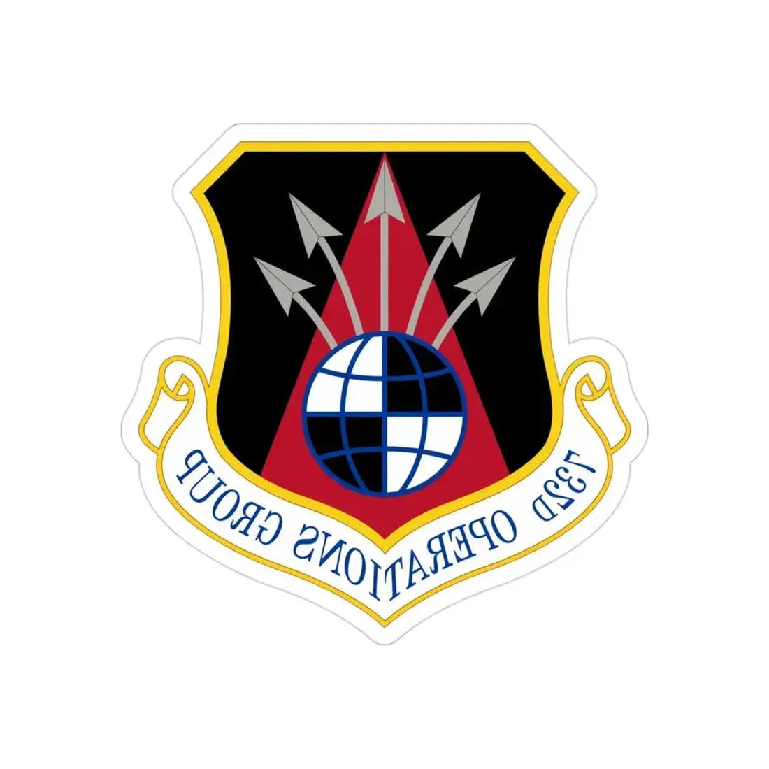 732 Operations Group AETC (U.S. Air Force) REVERSE PRINT Transparent Die-Cut STICKER - The Sticker Space