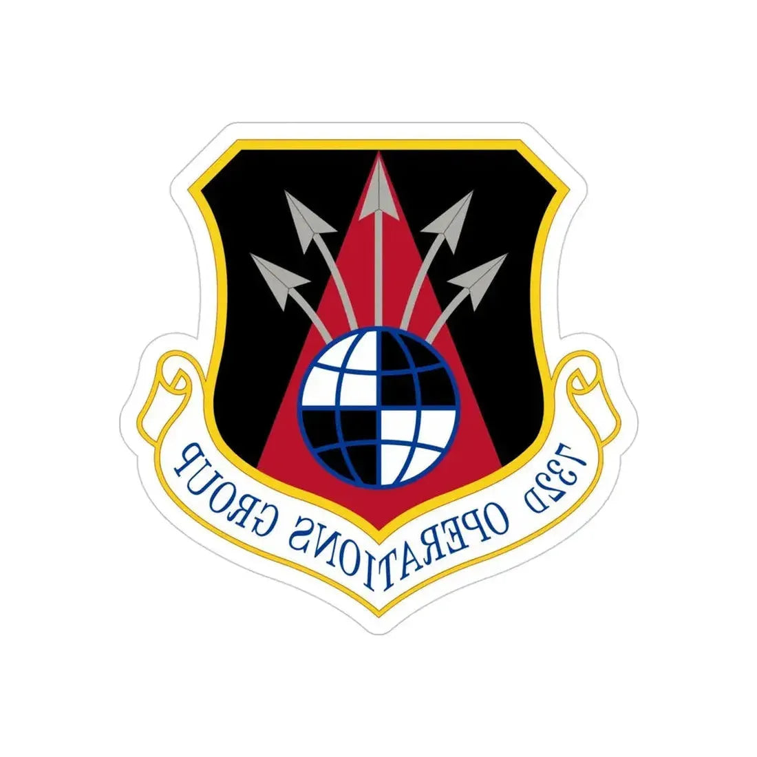 732 Operations Group AETC (U.S. Air Force) REVERSE PRINT Transparent Die-Cut STICKER - The Sticker Space