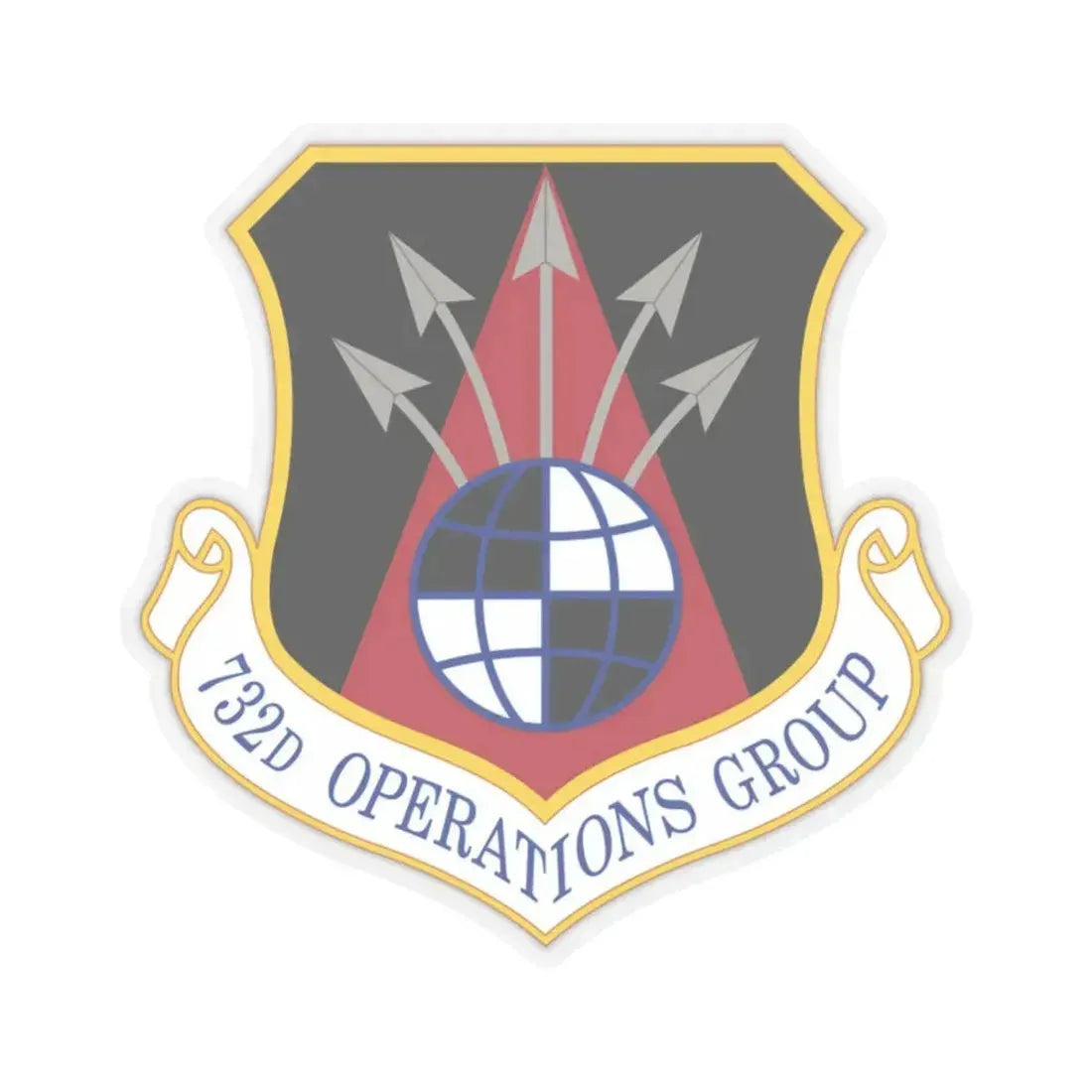 732 Operations Group AETC (U.S. Air Force) STICKER Vinyl Kiss-Cut Decal 2 Inch Transparent - The Sticker Space