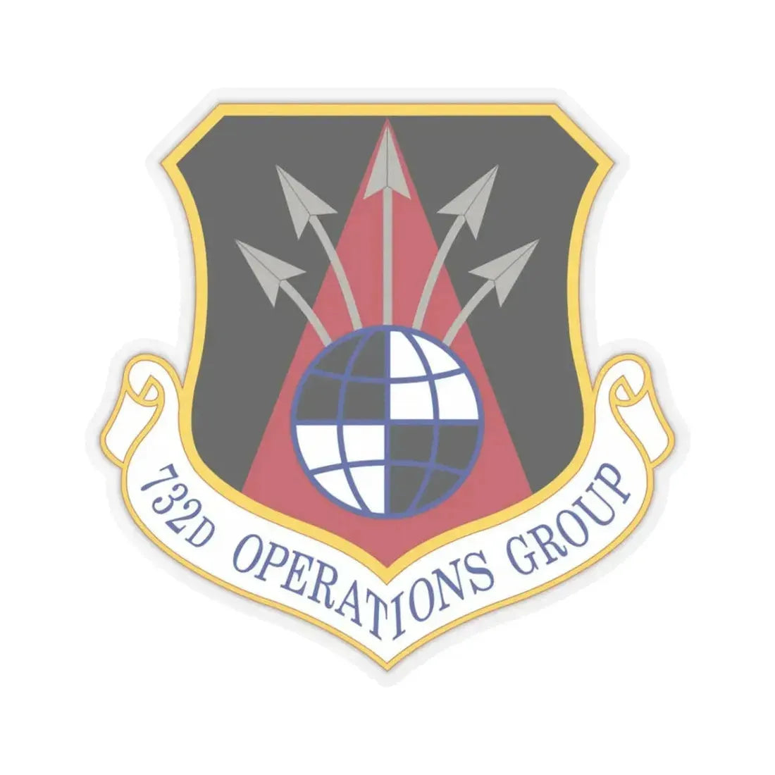 732 Operations Group AETC (U.S. Air Force) STICKER Vinyl Kiss-Cut Decal 3 Inch Transparent - The Sticker Space