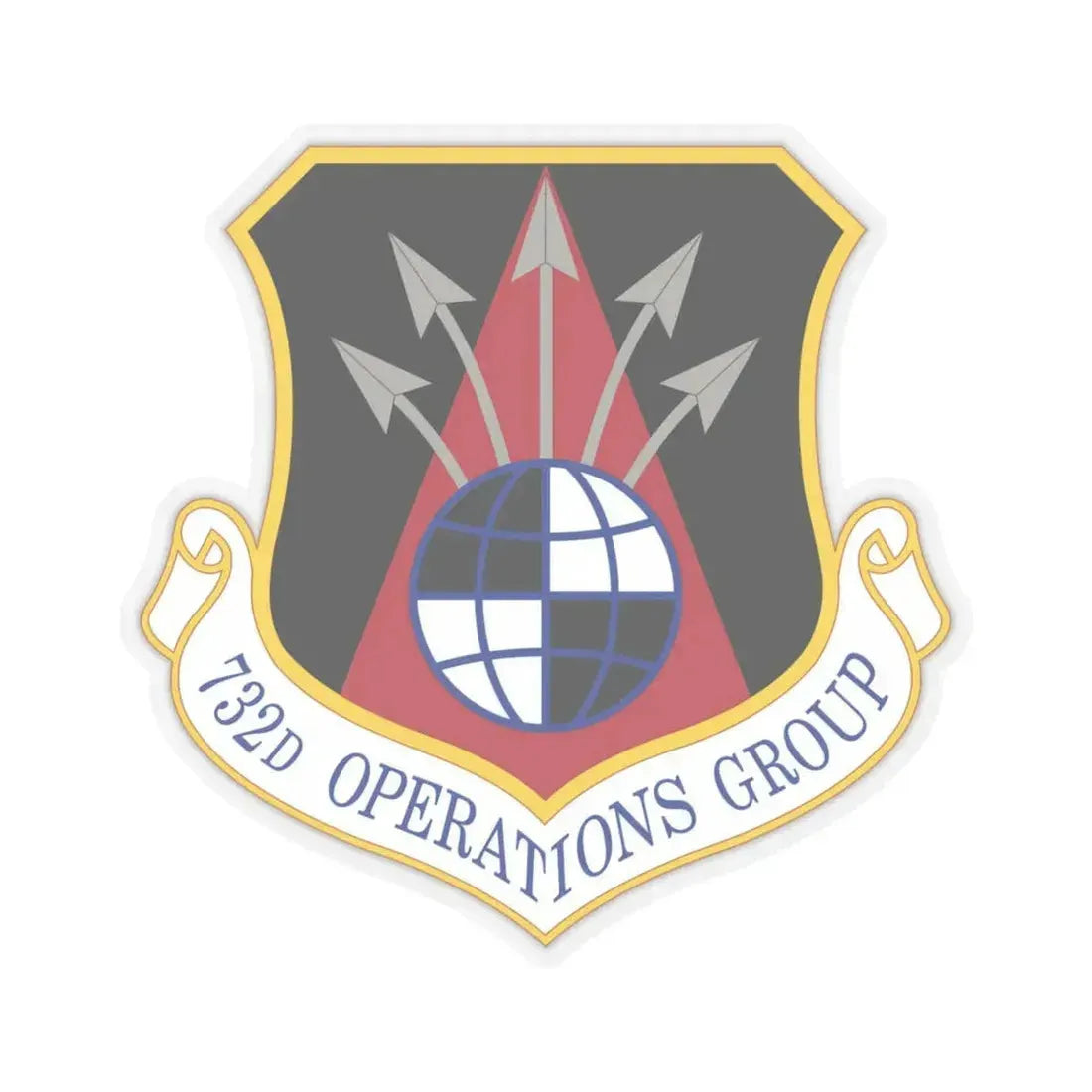 732 Operations Group AETC (U.S. Air Force) STICKER Vinyl Kiss-Cut Decal 4 Inch Transparent - The Sticker Space