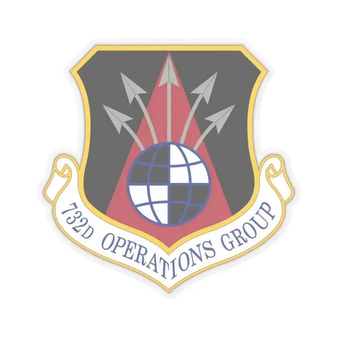 732 Operations Group AETC (U.S. Air Force) STICKER Vinyl Kiss-Cut Decal 6 Inch Transparent - The Sticker Space