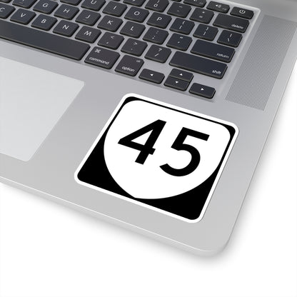 Virginia 45 (Virginia) (Road Sign) STICKER Vinyl Kiss-Cut Decal
