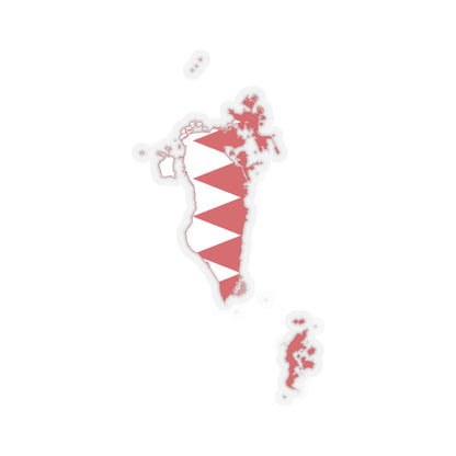 Flag-map of Bahrain2 (Bahrain) STICKER Vinyl Kiss-Cut Decal