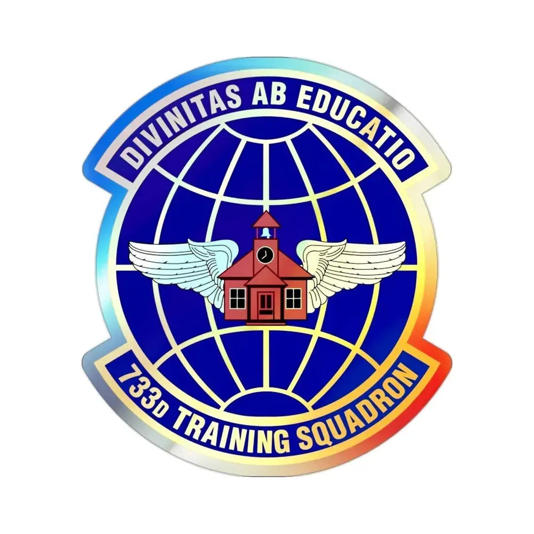733 Training Squadron AFRC (U.S. Air Force) Holographic STICKER Die-Cut Vinyl Decal 2 Inch Holographic - The Sticker Space