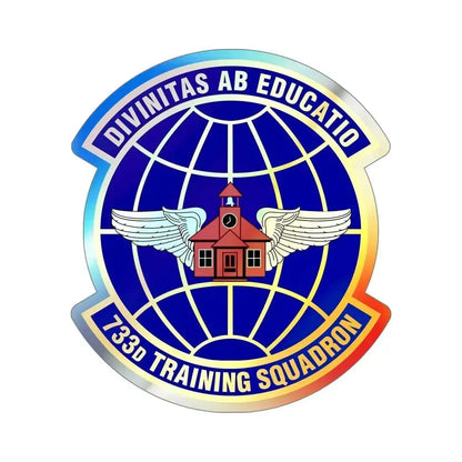 733 Training Squadron AFRC (U.S. Air Force) Holographic STICKER Die-Cut Vinyl Decal 6 Inch Holographic - The Sticker Space