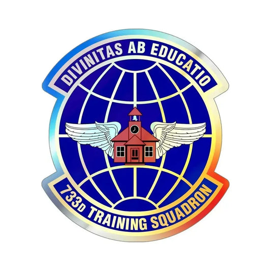 733 Training Squadron AFRC (U.S. Air Force) Holographic STICKER Die-Cut Vinyl Decal 6 Inch Holographic - The Sticker Space