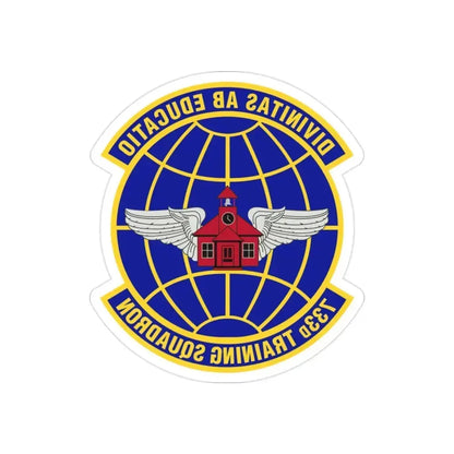 733 Training Squadron AFRC (U.S. Air Force) REVERSE PRINT Transparent Die-Cut STICKER 2 Inch Die-Cut Transparent - The Sticker Space