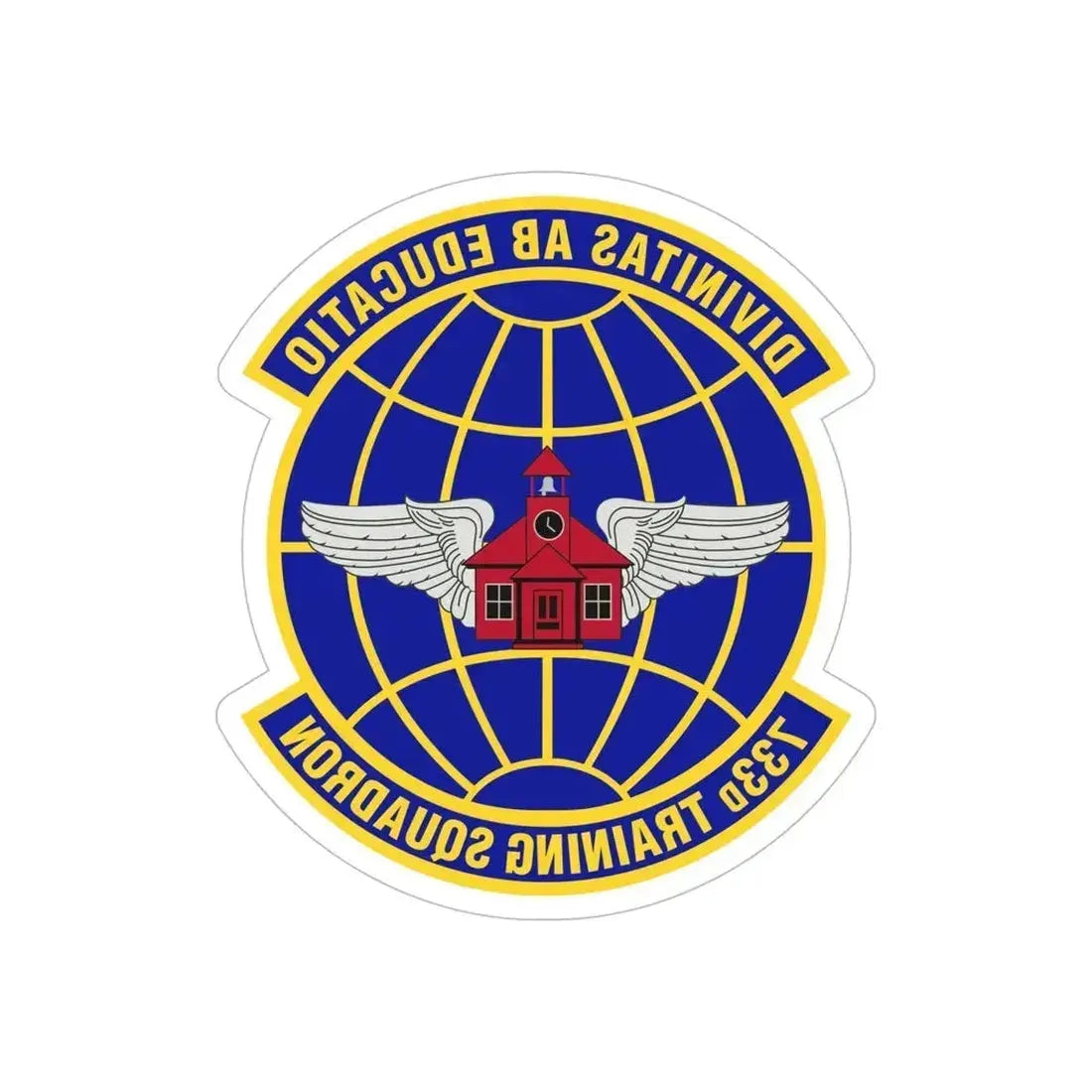 733 Training Squadron AFRC (U.S. Air Force) REVERSE PRINT Transparent Die-Cut STICKER 6 Inch Die-Cut Transparent - The Sticker Space