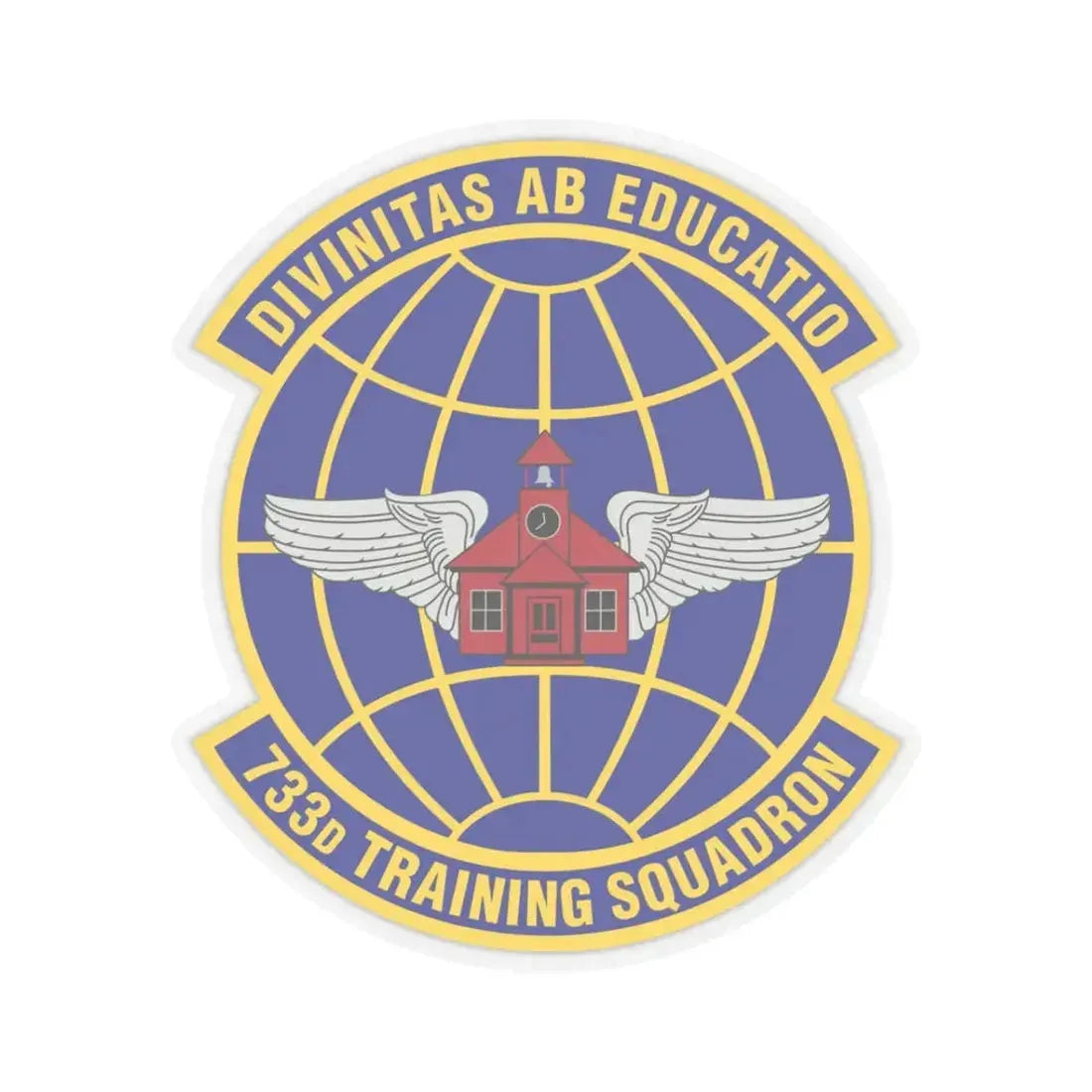 733 Training Squadron AFRC (U.S. Air Force) STICKER Vinyl Kiss-Cut Decal 3 Inch Transparent - The Sticker Space