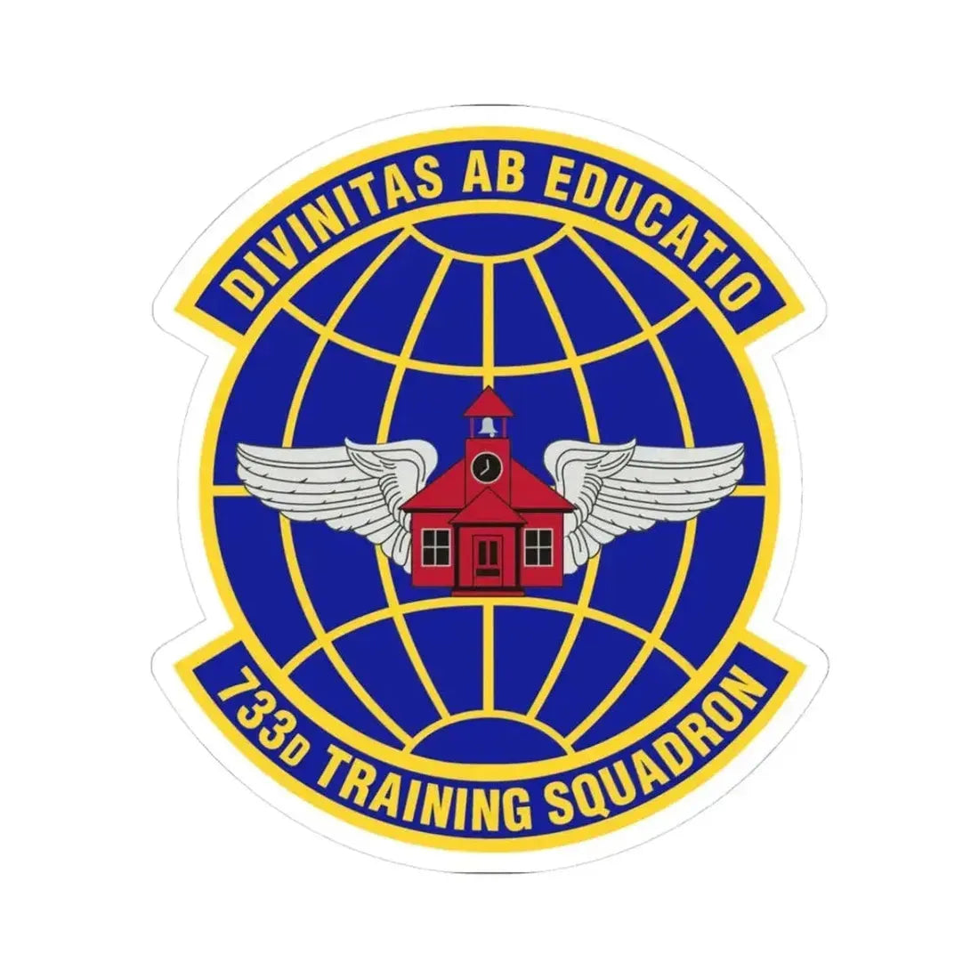 733 Training Squadron AFRC (U.S. Air Force) STICKER Vinyl Kiss-Cut Decal 3 Inch White - The Sticker Space