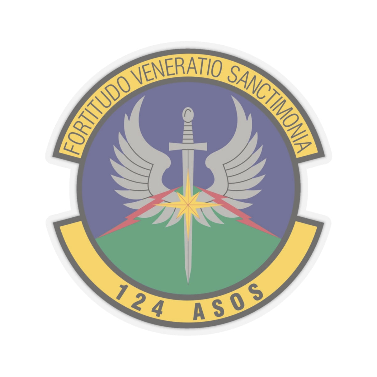 124th Air Support Operations Squadron (U.S. Air Force) STICKER Vinyl Kiss-Cut Decal-3 Inch-Transparent-The Sticker Space