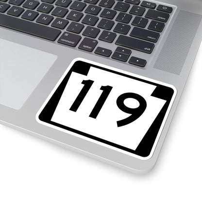 PA-119 (Pennsylvania) (Road Sign) STICKER Vinyl Kiss-Cut Decal