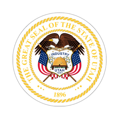 Seal of Utah v2 - STICKER Vinyl Kiss-Cut Decal