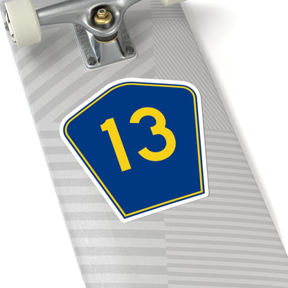 PR secondary 13 (Puerto Rico) (Road Sign) STICKER Vinyl Kiss-Cut Decal