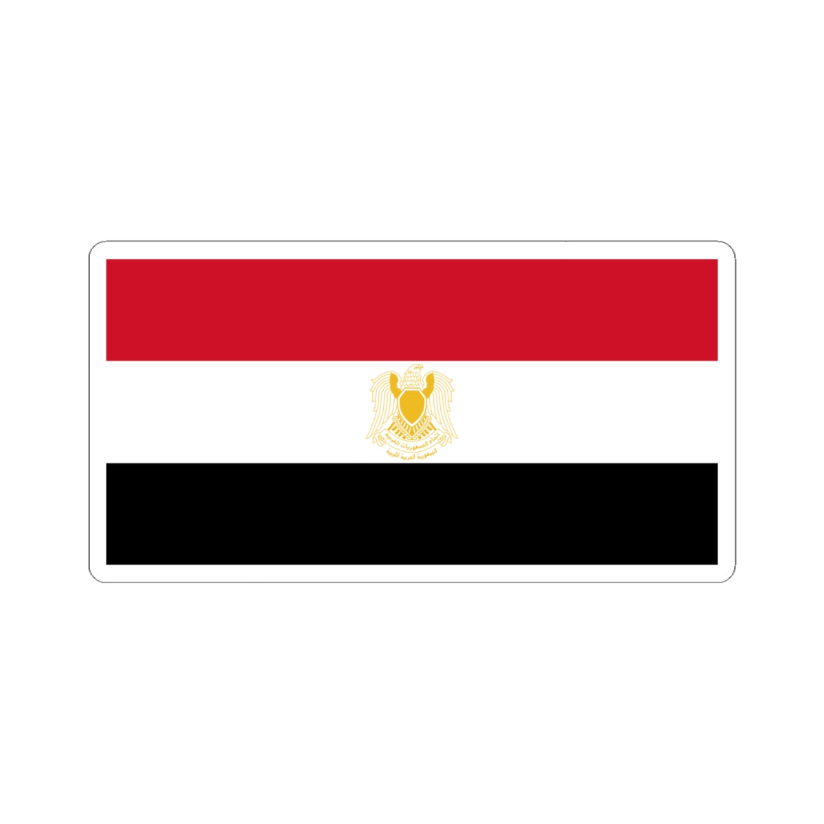 Flag of Libya 1972-1977 1-2 (Libya) STICKER Vinyl Kiss-Cut Decal