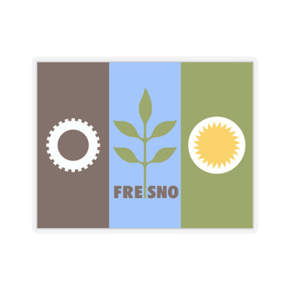 Flag of Fresno, California - STICKER Vinyl Kiss-Cut Decal