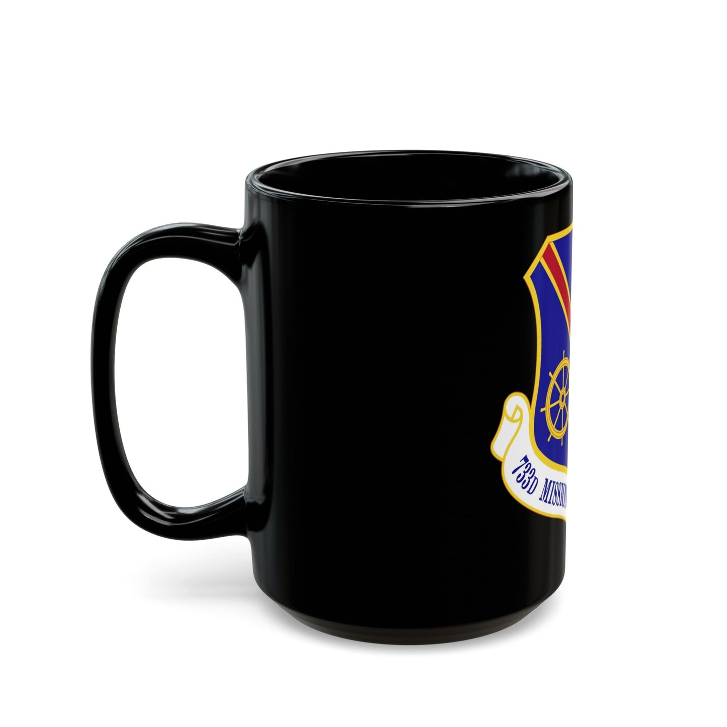 733d Mission Support Group (U.S. Air Force) Black Coffee Mug-The Sticker Space