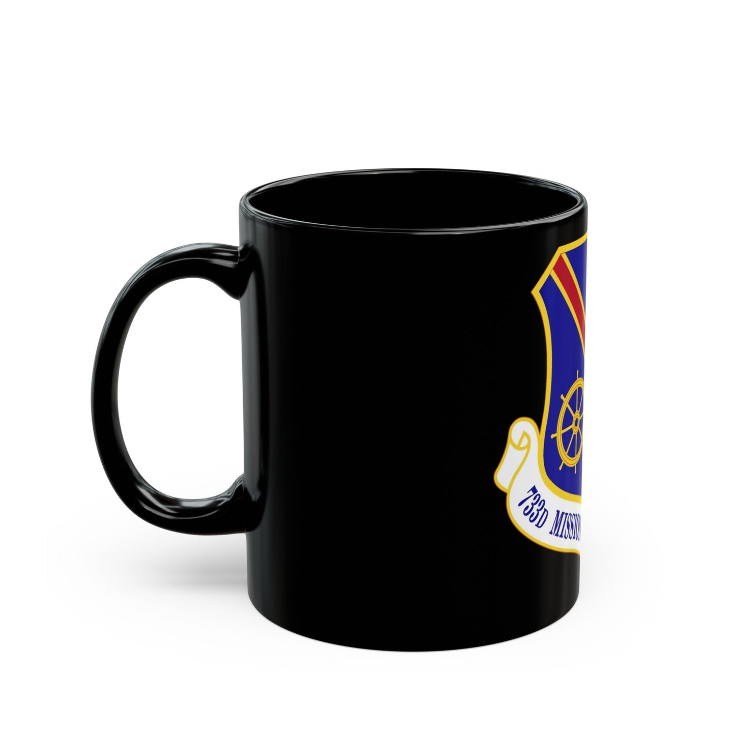 733d Mission Support Group (U.S. Air Force) Black Coffee Mug-The Sticker Space