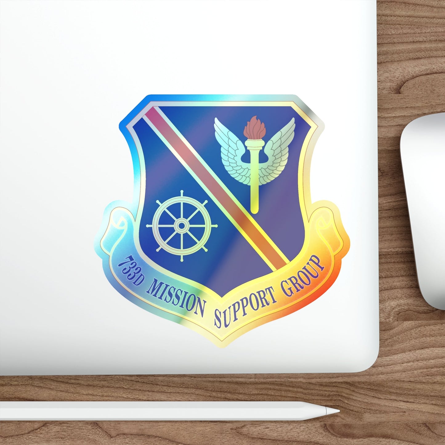 733d Mission Support Group (U.S. Air Force) Holographic STICKER Die-Cut Vinyl Decal-The Sticker Space