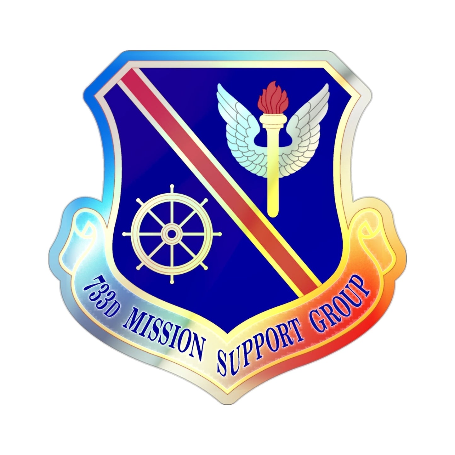 733d Mission Support Group (U.S. Air Force) Holographic STICKER Die-Cut Vinyl Decal-2 Inch-The Sticker Space