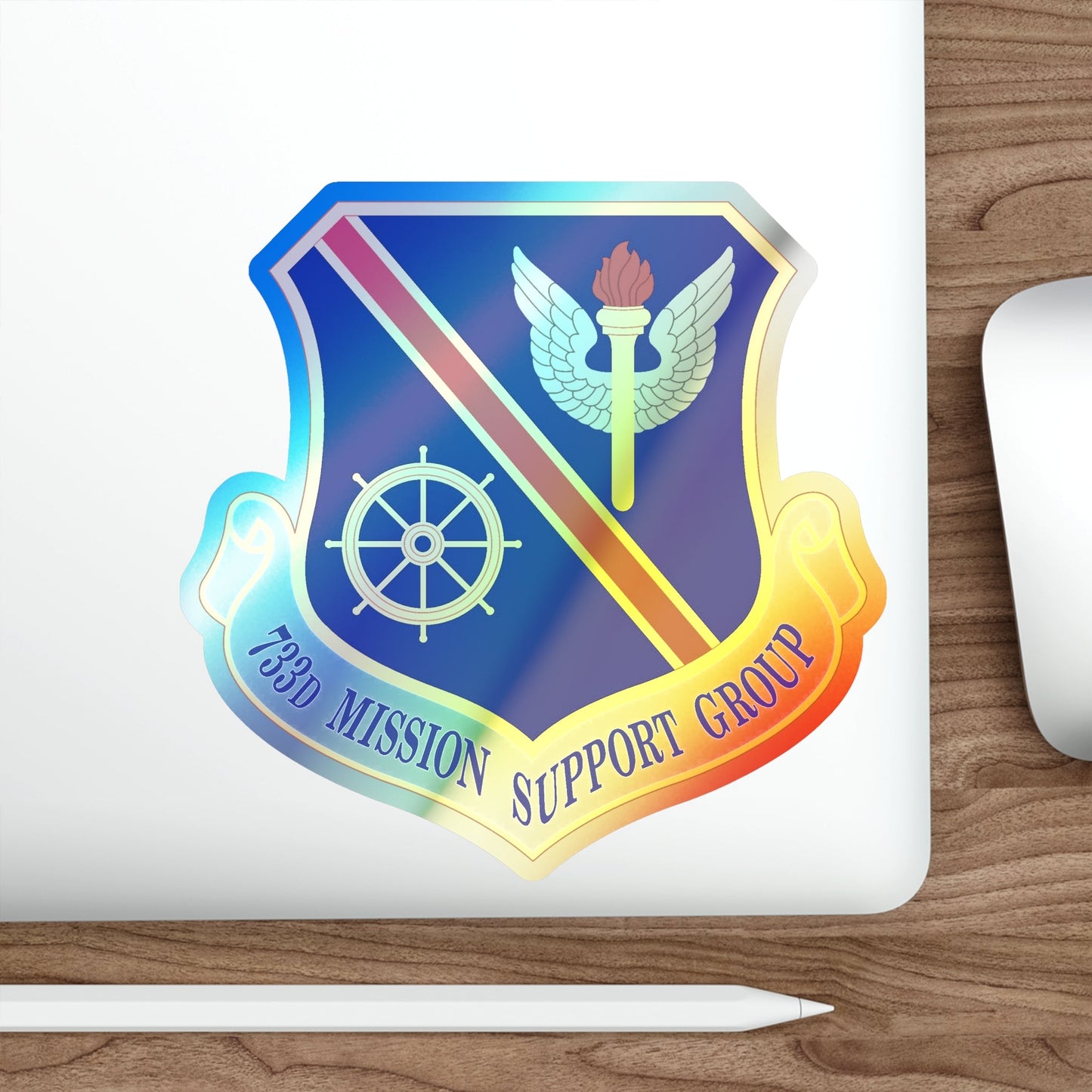 733d Mission Support Group (U.S. Air Force) Holographic STICKER Die-Cut Vinyl Decal-The Sticker Space