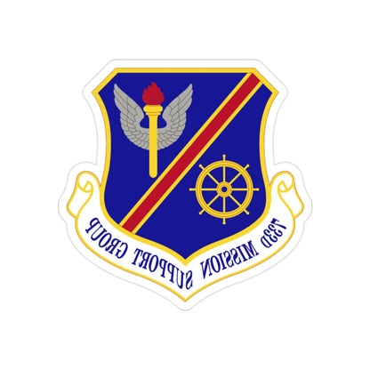 733d Mission Support Group (U.S. Air Force) REVERSE PRINT Transparent STICKER-2" × 2"-The Sticker Space