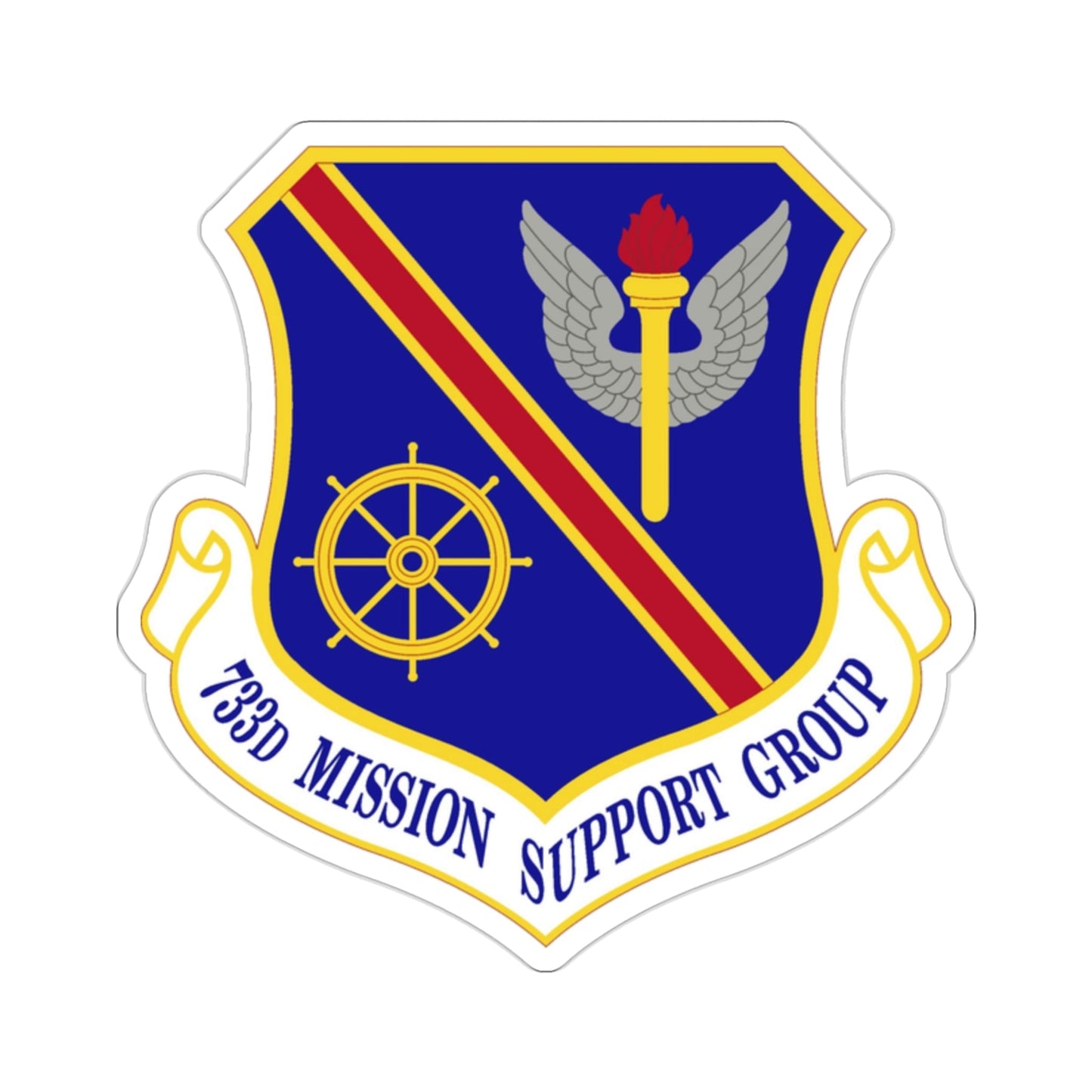 733d Mission Support Group (U.S. Air Force) STICKER Vinyl Die-Cut Decal-2 Inch-The Sticker Space