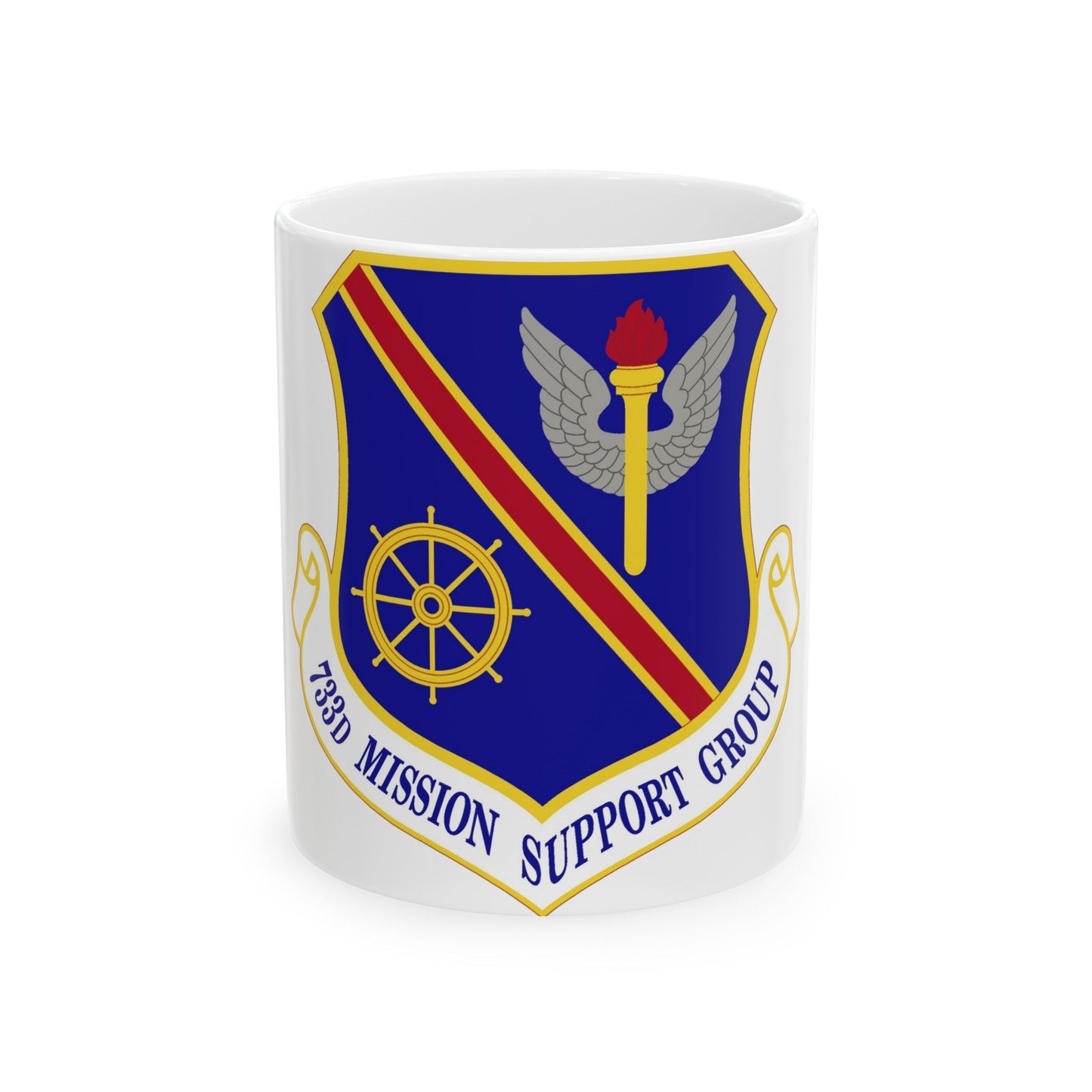 733d Mission Support Group (U.S. Air Force) White Coffee Mug-11oz-The Sticker Space