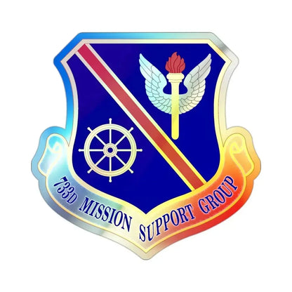 733d Mission Support Group (U.S. Air Force) Holographic STICKER Die-Cut Vinyl Decal 2 Inch Holographic - The Sticker Space