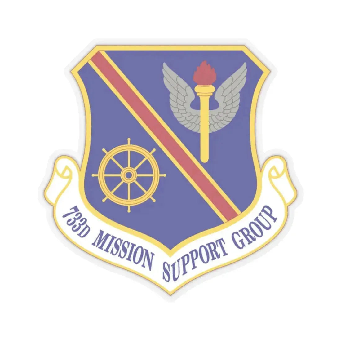 733d Mission Support Group (U.S. Air Force) STICKER Vinyl Kiss-Cut Decal 2 Inch Transparent - The Sticker Space