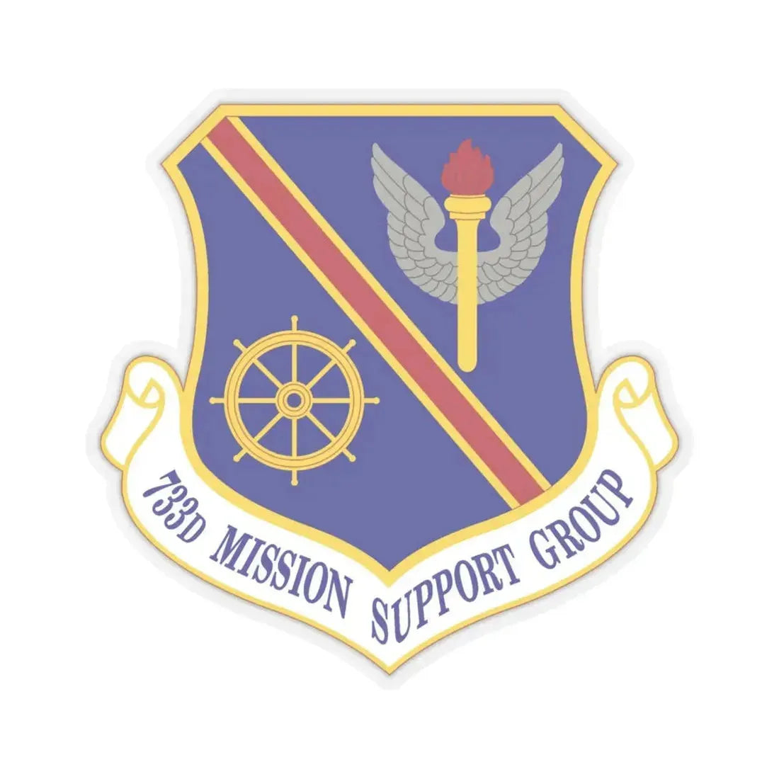 733d Mission Support Group (U.S. Air Force) STICKER Vinyl Kiss-Cut Decal 6 Inch Transparent - The Sticker Space