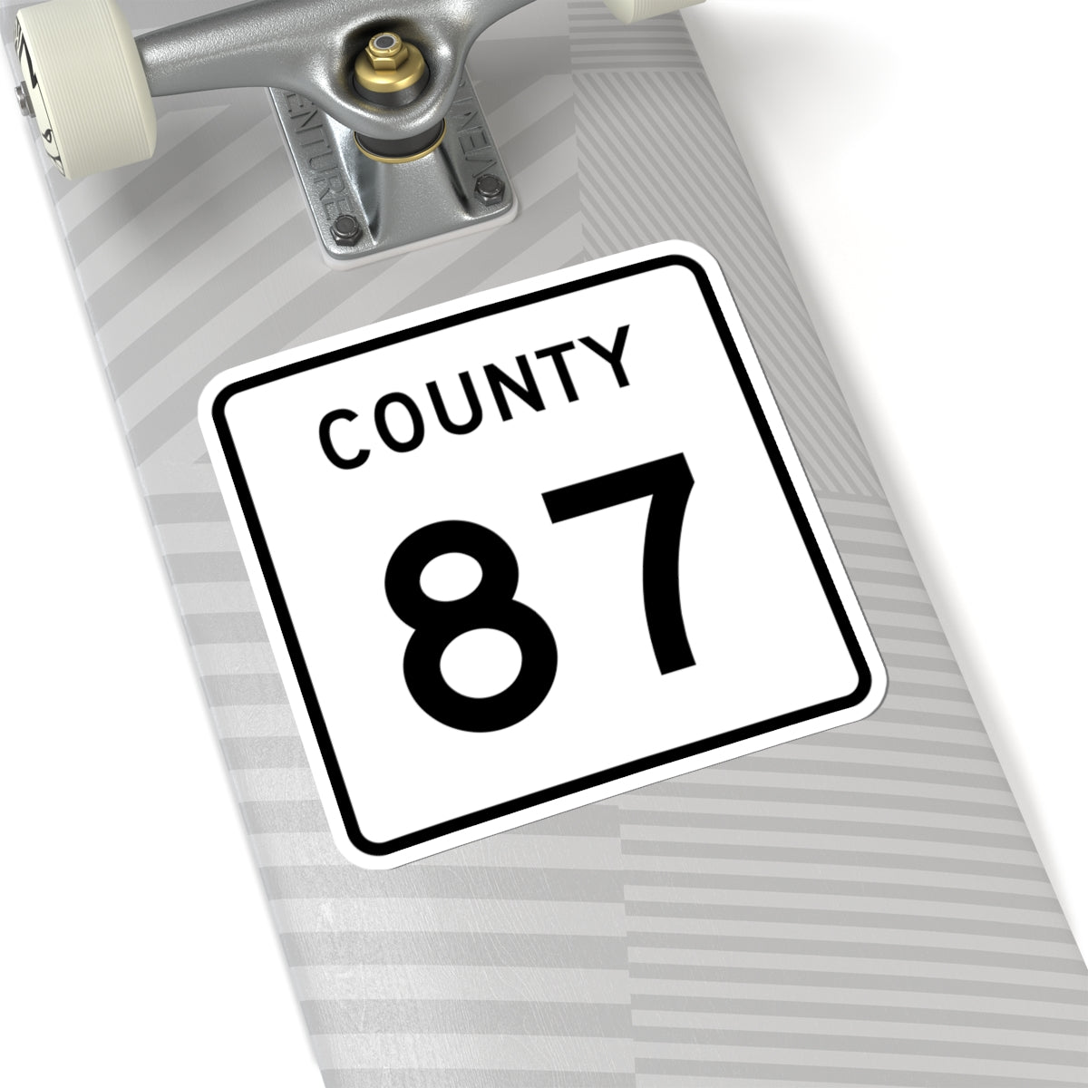 County 87 square (Minnesota) (Road Sign) STICKER Vinyl Kiss-Cut Decal