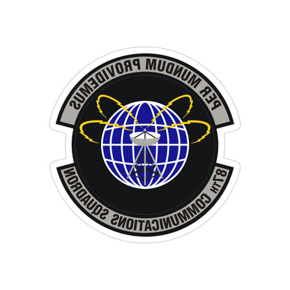87th Communications Squadron (U.S. Air Force) REVERSE PRINT Transparent STICKER