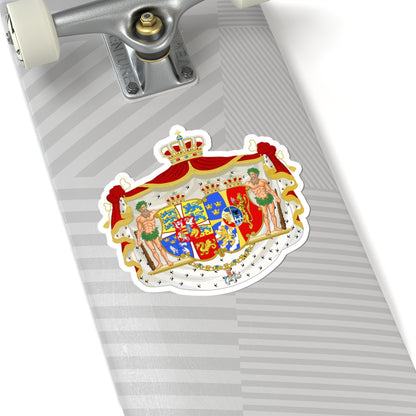 Armoiries de la reine Lovisa de Suede (Denmark) (Coat of Arms) STICKER Vinyl Kiss-Cut Decal