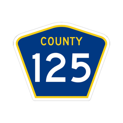 County 125 MN (Minnesota) (Road Sign) STICKER Vinyl Kiss-Cut Decal