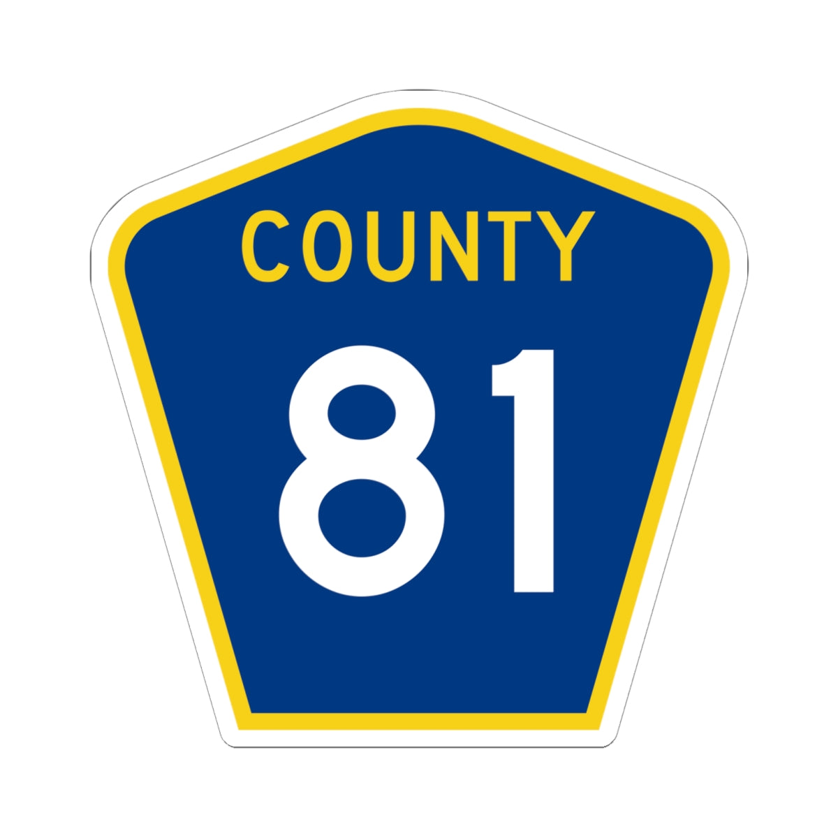 County 81 MN (Minnesota) (Road Sign) STICKER Vinyl Kiss-Cut Decal