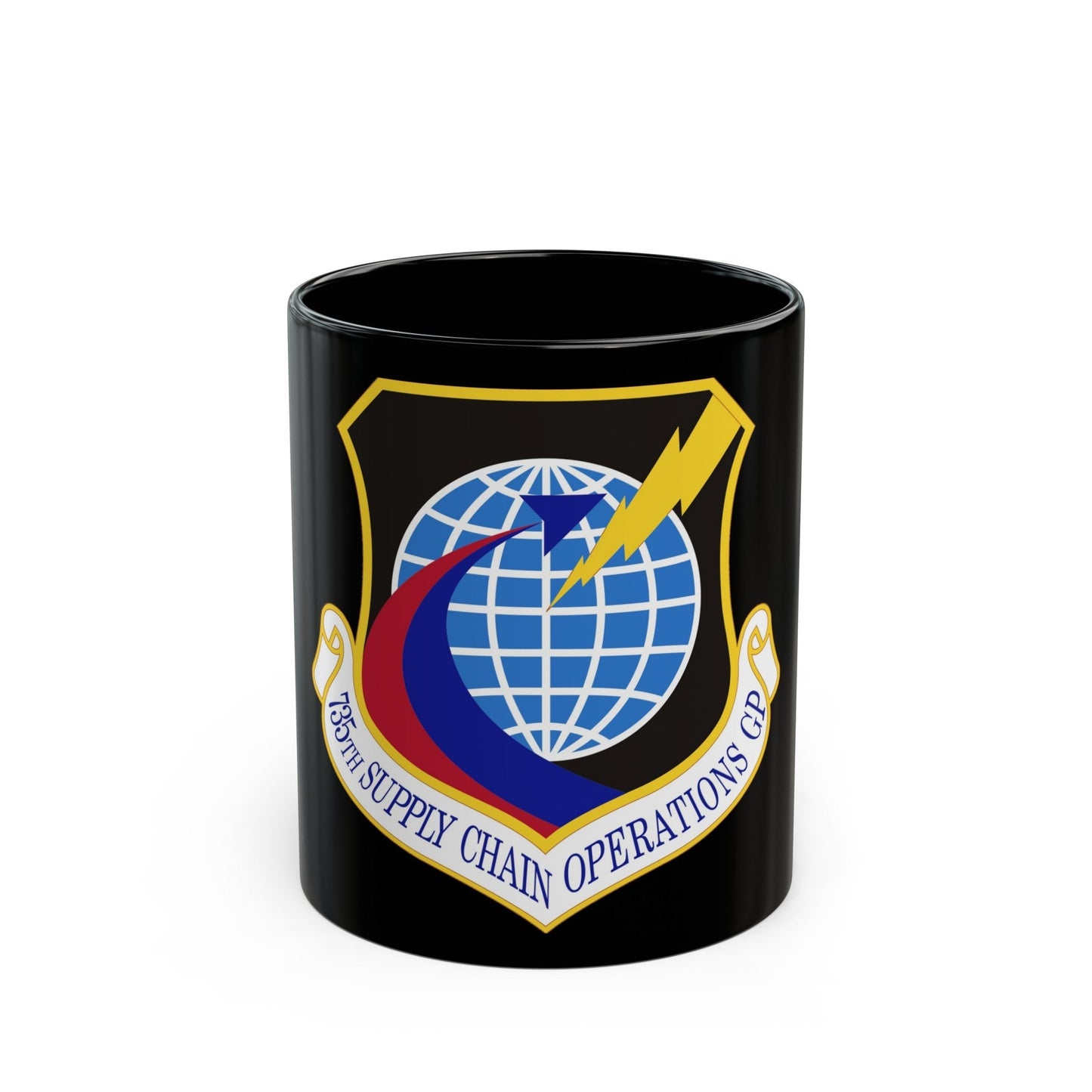 735th Supply Chain Operations Group (U.S. Air Force) Black Coffee Mug-11oz-The Sticker Space