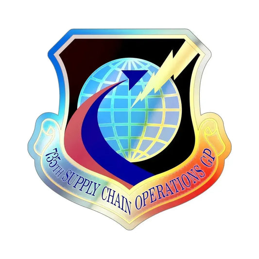 735th Supply Chain Operations Group (U.S. Air Force) Holographic STICKER Die-Cut Vinyl Decal 6 Inch Holographic - The Sticker Space