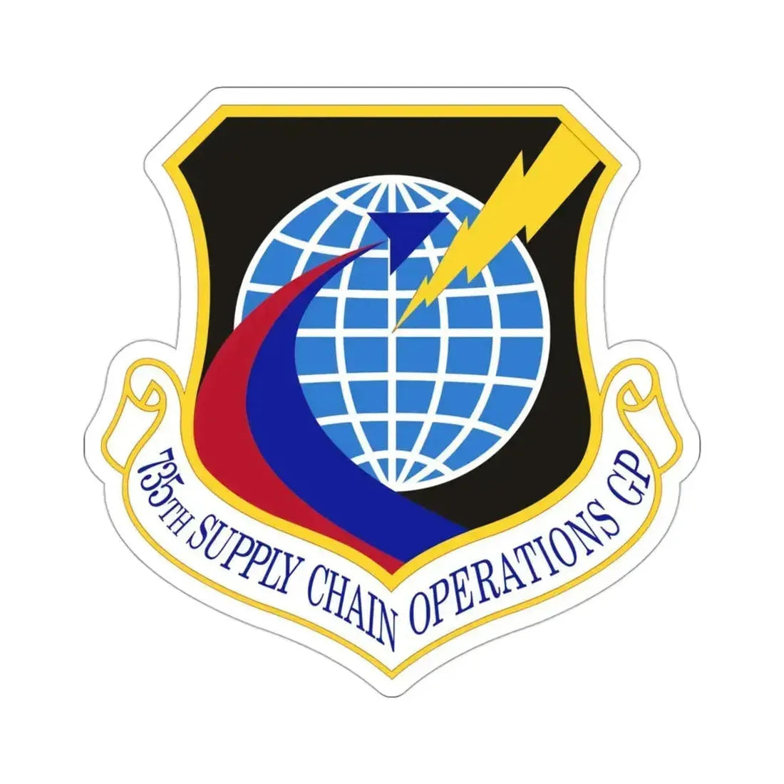 735th Supply Chain Operations Group (U.S. Air Force) STICKER Vinyl Die-Cut Decal 3 Inch - The Sticker Space