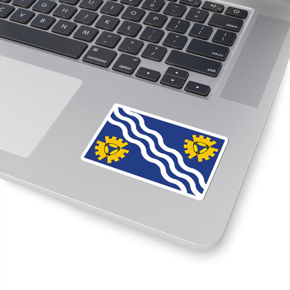 County Flag of Merseyside (England) STICKER Vinyl Kiss-Cut Decal