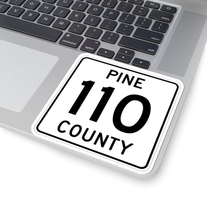 Pine County Route 110 MN (Minnesota) (Road Sign) STICKER Vinyl Kiss-Cut Decal
