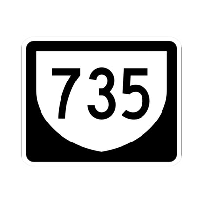 PR urban primary 735 (Puerto Rico) (Road Sign) STICKER Vinyl Kiss-Cut Decal