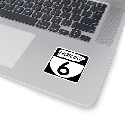 PR old 6 (Puerto Rico) (Road Sign) STICKER Vinyl Kiss-Cut Decal
