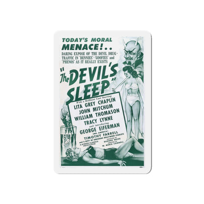 THE DEVIL'S SLEEP 1949 Movie Poster - Refrigerator Magnet-3" x 3"-The Sticker Space