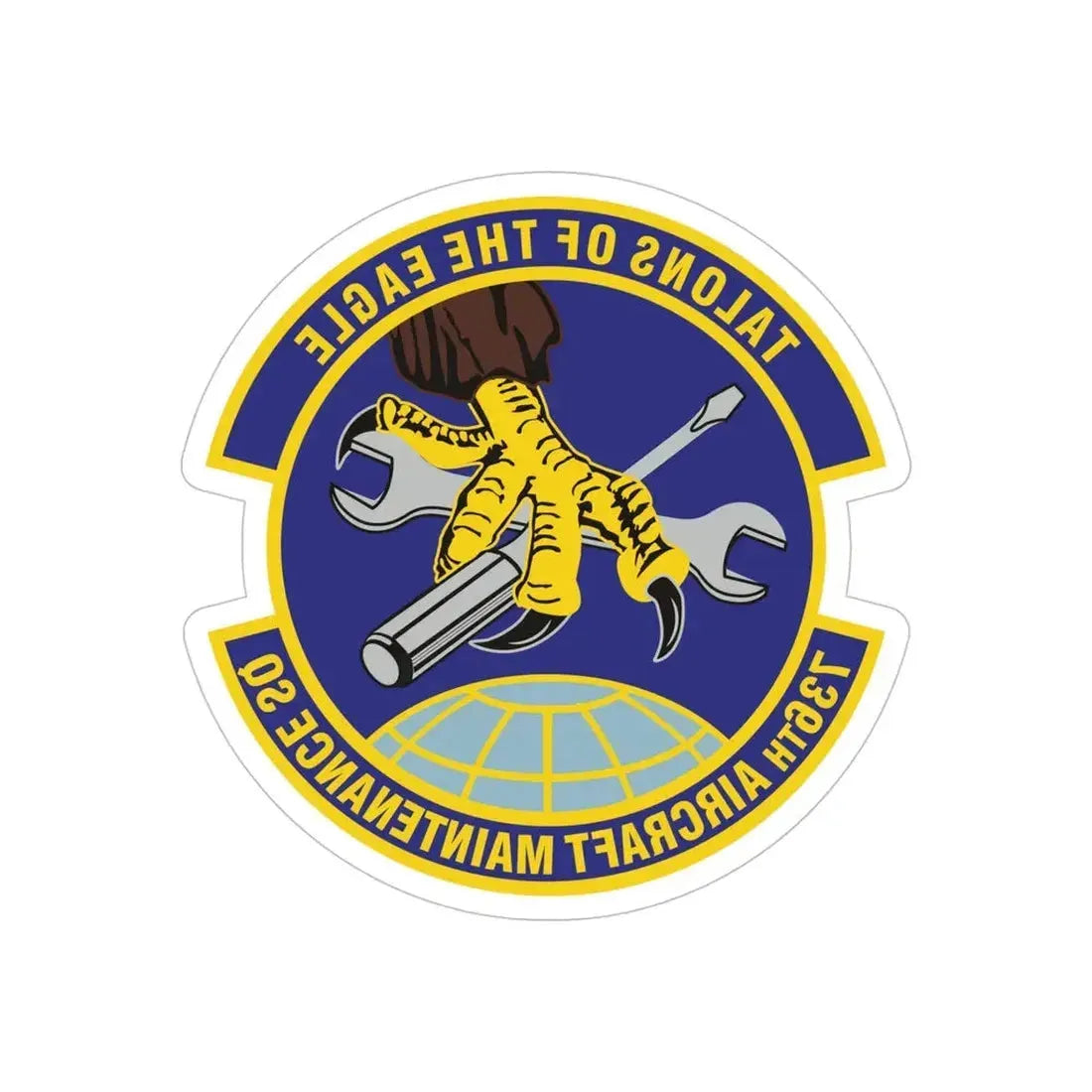 736th Aircraft Maintenance Squadron (U.S. Air Force) REVERSE PRINT Transparent Die-Cut STICKER - The Sticker Space