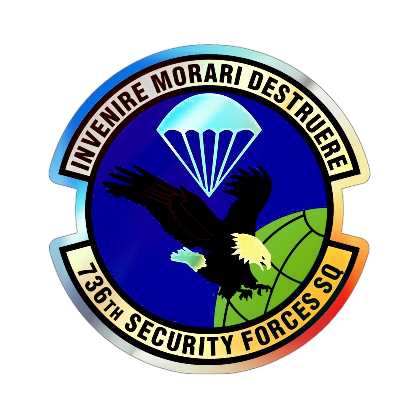 736th Security Forces Squadron (U.S. Air Force) Holographic STICKER Die-Cut Vinyl Decal-3 Inch-The Sticker Space