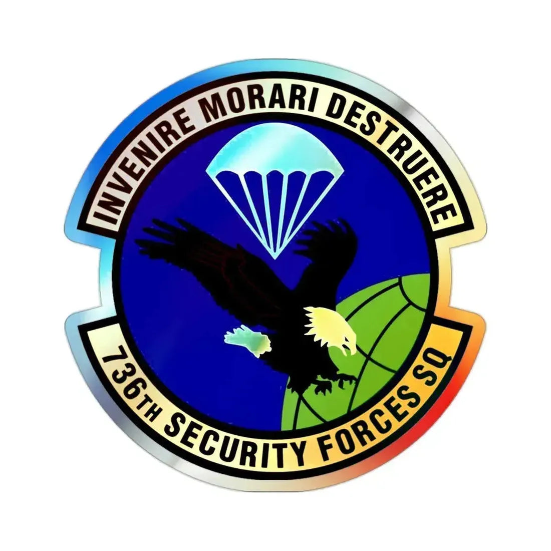 736th Security Forces Squadron (U.S. Air Force) Holographic STICKER Die-Cut Vinyl Decal 2 Inch Holographic - The Sticker Space
