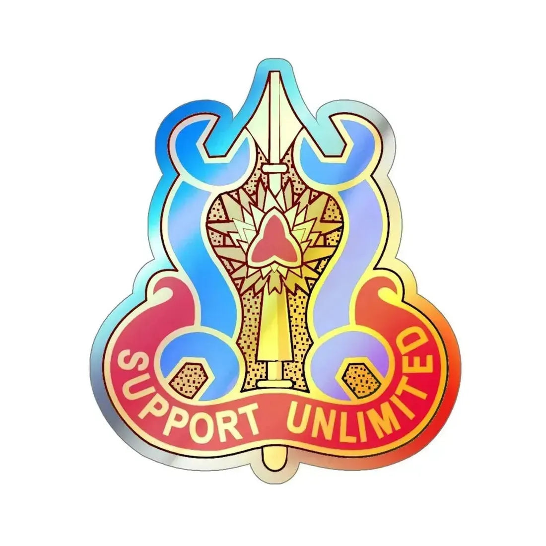 737 Maintenance Battalion (U.S. Army) Holographic STICKER Die-Cut Vinyl Decal 6 Inch Holographic - The Sticker Space