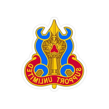 737 Maintenance Battalion (U.S. Army) REVERSE PRINT Transparent Die-Cut STICKER 2 Inch Die-Cut Transparent - The Sticker Space